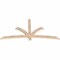 Ekena Millwork Davenport Smooth Timber Gable Bracket, Douglas Fir, 72"W x 36"H x 1 1/2"D x 3 1/2"F, 12/12 Pitch GBW072X36X0204DAV00SDF - alternate 3